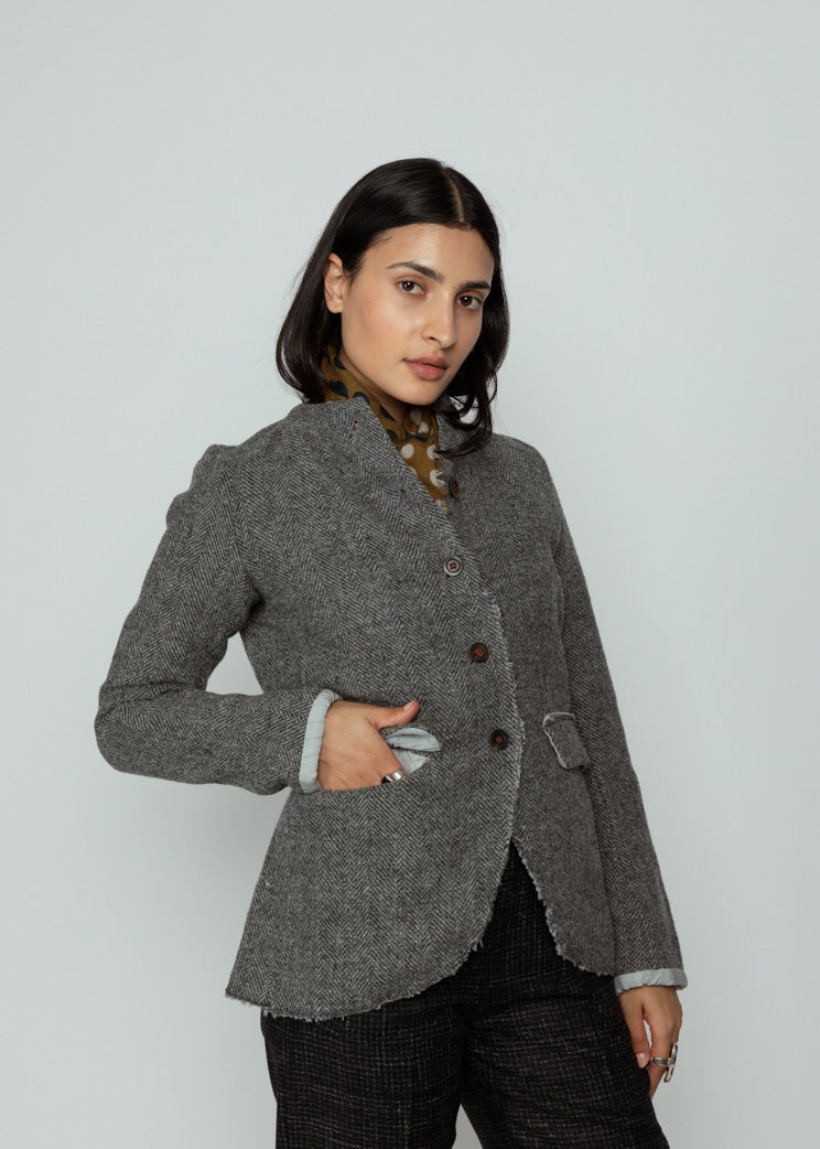 Hannoh Grey Tweed Veronika Jacket