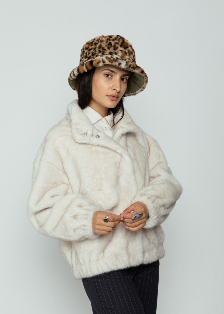 Bellerose Cream Faux Fur Enora Jacket