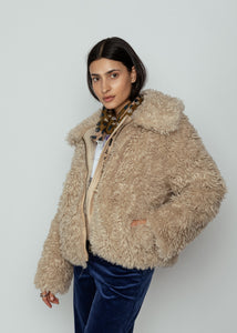 OOFWear Vanilla Faux Fur Zip Short Jacket