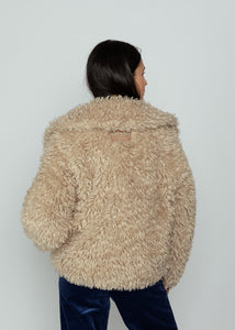 OOFWear Vanilla Faux Fur Zip Short Jacket