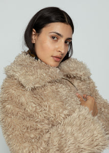 OOFWear Vanilla Faux Fur Zip Short Jacket