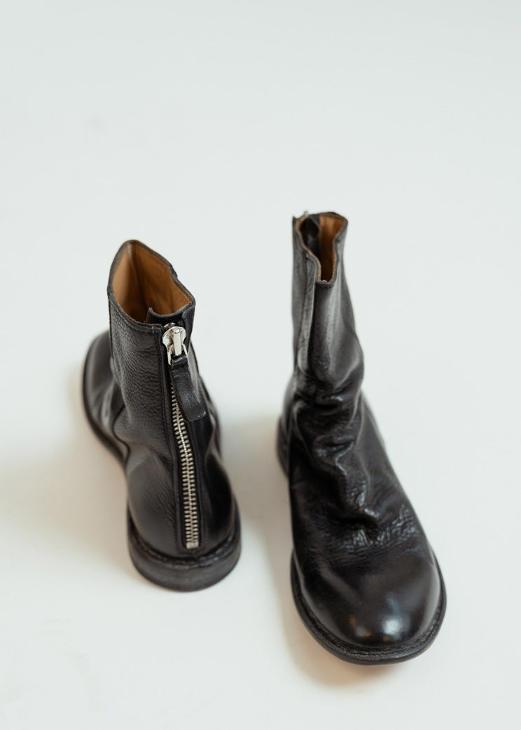 MOMA Black Minsk Leather Boot