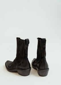 MOMA Black Dallas Leather Boot