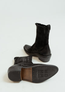 MOMA Black Dallas Leather Boot