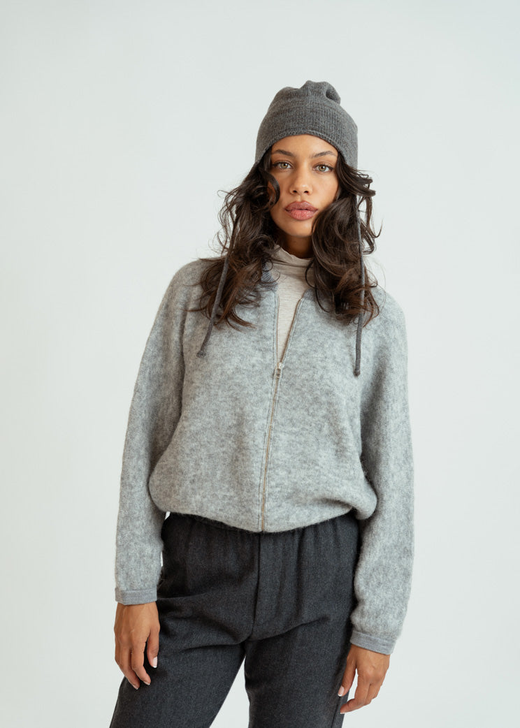 Bellerose Grey Asedi Zip Cardigan