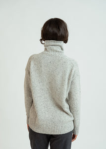 MJ Watson Grey Cashmere Turtleneck Sweater