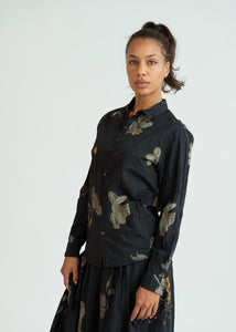 Pas de Calais Black Secret Forest Print Blouse