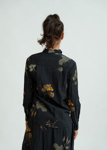 Pas de Calais Black Secret Forest Print Blouse