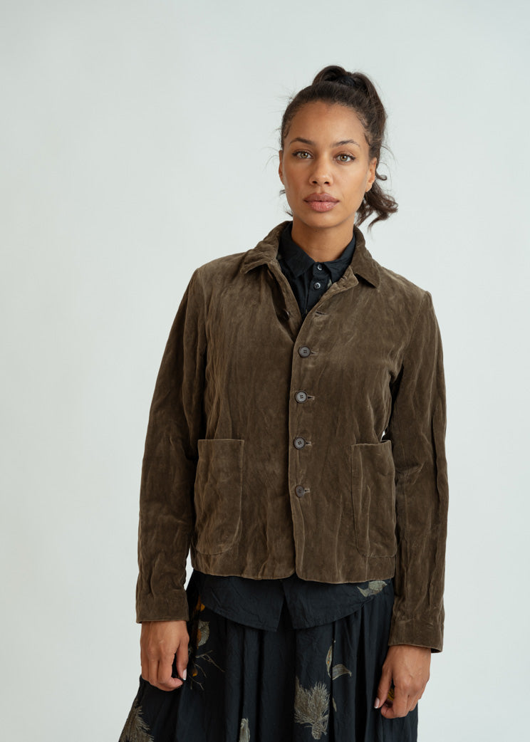 Pas de Calais Khaki Velvet Jacket