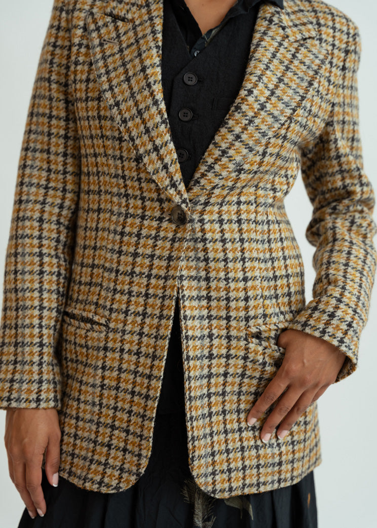 Smythe Houndstooth Boyfriend Blazer