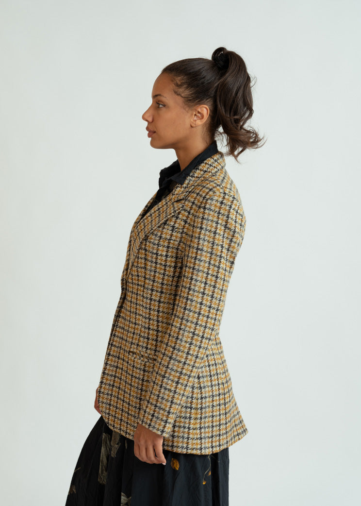 Smythe Houndstooth Boyfriend Blazer