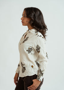 Pas de Calais Ivory Secret Forest Print Blouse