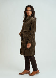 Pas de Calais Khaki Velvet Coat