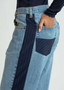 Rentrayage Pinstripe Panel Jeans