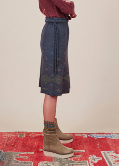 Knit Argyle Skirt