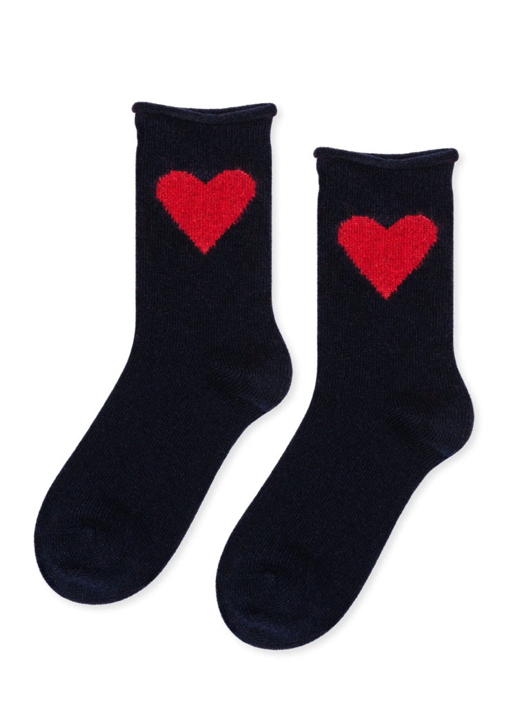Hansel from Basel Hansel from Basel Navy Love Cashmere Sock