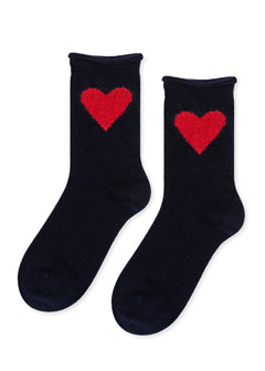 Hansel from Basel Navy Love Cashmere Sock